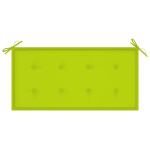 VidaXL Cuscino per Panca Giardino Verde Brillante 100x50x4 cm Tessuto