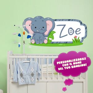 Baby elefantino con nome