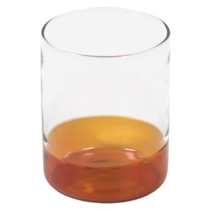Kave Home - Bicchiere Dorana trasparente e vetro arancione