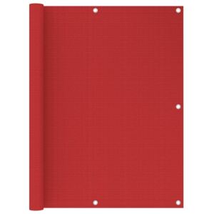 VidaXL Paravento da Balcone Rosso 120x300 cm in HDPE
