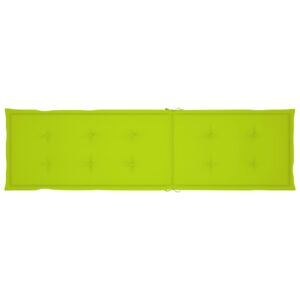 VidaXL Cuscino per Sdraio Verde Brillante (75+105)x50x4 cm