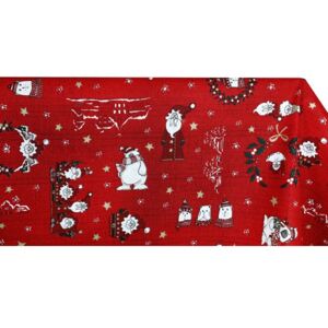 Tovaglia natalizia Orsetto rosso 90x90 cm Made in Italy
