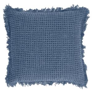 Kave Home - Fodera cuscino Shallow 100% cotone blu 45x 45 cm