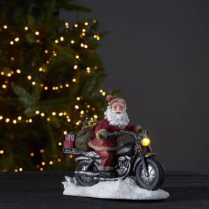 Lampada LED Merryville, babbo natale in moto