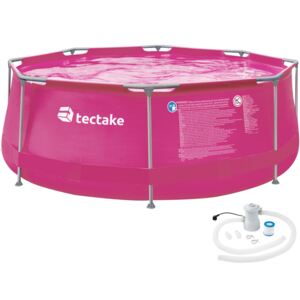 Tectake 403823 piscina rotonda con telaio in acciaio e pompa filtraggio - ø 300 x 76 cm