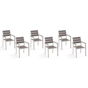 Set di 6 sedie da pranzo in colore grigio Beliani