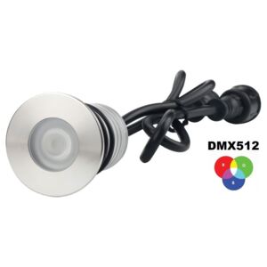 Faretto LED 3W RGB DMX512 per Piscine e Fontane IP68 CREE - Professional Colore RGB
