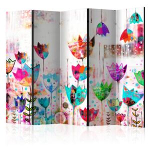 Paravento - colorful tulips ii [room dividers]