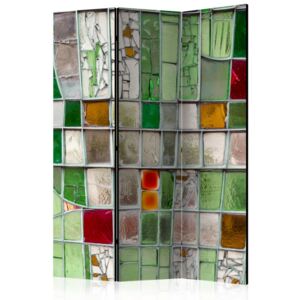 Paravento - Emerald Stained Glass [Room Dividers]