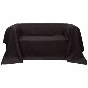 VidaXL Fodera per divano in micro-camoscio marrone 210 x 280 cm