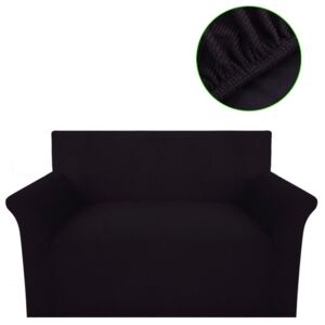 VidaXL Copridivano Fodera divano 2 posti elastico poliestere marrone