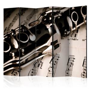 Paravento - clarinet and music notes ii [room dividers]