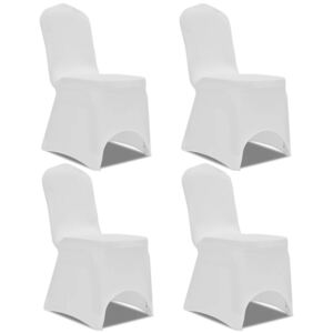 VidaXL Set 4 pz Fodera elastica per sedie bianca