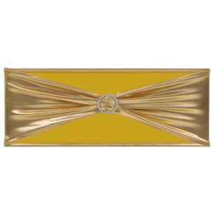 VidaXL Nastri Ornamentali per Sedie 25 pz con Fibbia Diamantata Oro
