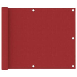 VidaXL Paravento da Balcone Rosso 75x500 cm in Tessuto Oxford