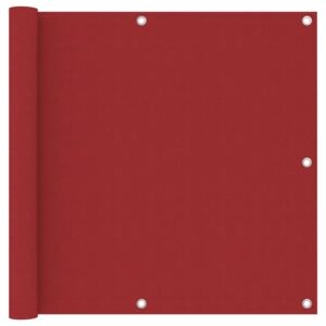 VidaXL Paravento da Balcone Rosso 90x300 cm in Tessuto Oxford