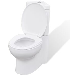 VidaXL WC toilette in ceramica per bagno bianco