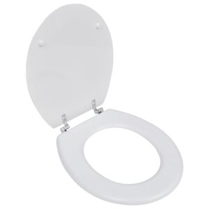 VidaXL Sedile WC in MDF con Coperchio Design Semplice Bianco