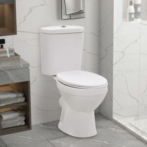 VidaXL Toilette con Cisterna Chiusura Ammortizzata in Ceramica Bianca