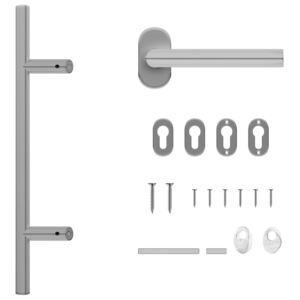 VidaXL Set Maniglia Porta con Set Maniglione 500 mm in Acciaio Inox