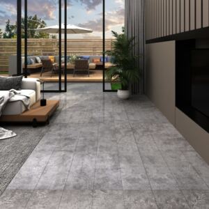 VidaXL Listoni per Pavimentazione in PVC 5,26 m² 2 mm Grigio Cemento