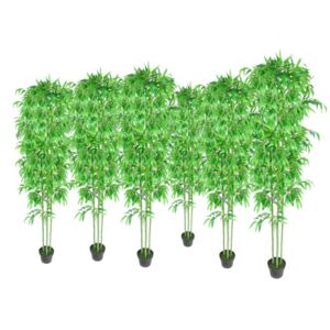 VidaXL Piante di Bambù Artificiali 6 pz per Interni
