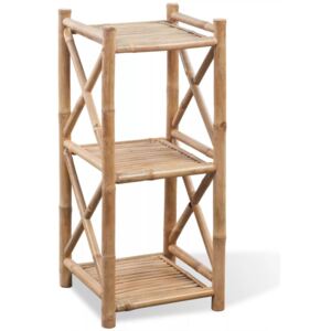 VidaXL Scaffale a 3 piani in legno di bambù