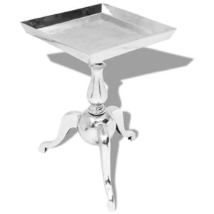 VidaXL Tavolino da Salotto Rotondo in Alluminio Argento