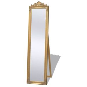 VidaXL Specchio a Pavimento in Stile Barocco 160x40 cm Dorato