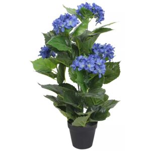 VidaXL Ortensia Artificiale con Vaso 60 cm Blu