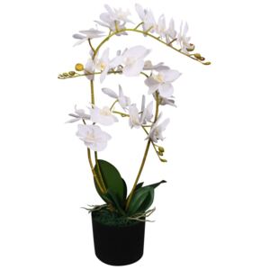 VidaXL Orchidea Artificiale con Vaso 65 cm Bianca