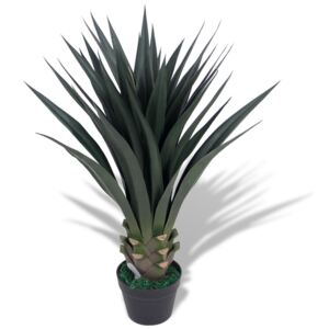 VidaXL Yucca Pianta Artificiale con Vaso 90 cm Verde