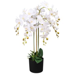 VidaXL Orchidea Artificiale con Vaso 75 cm Bianca