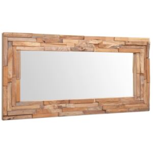 VidaXL Specchio Decorativo in Legno di Teak 120x60 cm Rettangolare