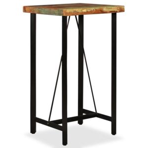 VidaXL Tavolino da Bar in Legno Massello di Recupero 60x60x107 cm