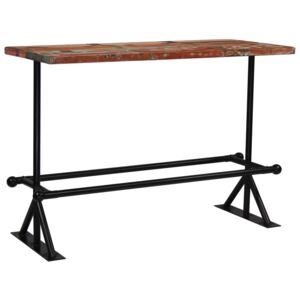 VidaXL Tavolino da Bar Massello di Recupero Multicolore 150x70x107 cm