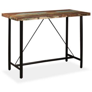 VidaXL Tavolino da Bar in Legno Massello di Recupero 150x70x107 cm