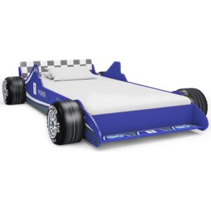 VidaXL Letto Bambini ad Auto da Corsa 90x200 cm Blu