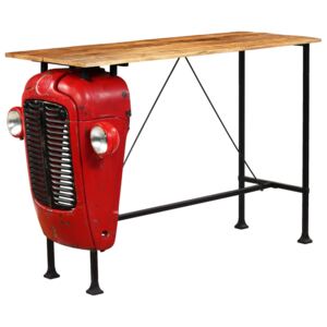 VidaXL Tavolino da Bar Trattore in Mango Massello 60x150x107cm Rosso