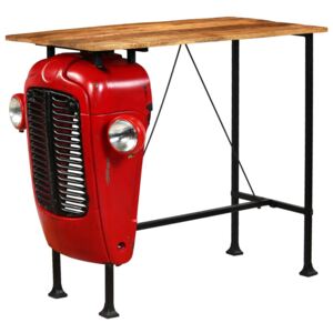 VidaXL Tavolino da Bar Trattore in Mango Massello 60x120x107cm Rosso