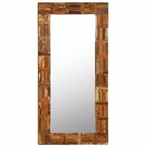 VidaXL Specchio da Parete in Legno Massello di Recupero 60x120 cm