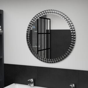 VidaXL Specchio da Parete Argento 70 cm in Vetro Temperato