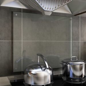 VidaXL Paraschizzi per Cucina Trasparente 70x60 cm in Vetro Temperato