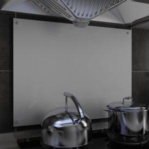 VidaXL Paraschizzi per Cucina Bianco 80x60 cm in Vetro Temperato