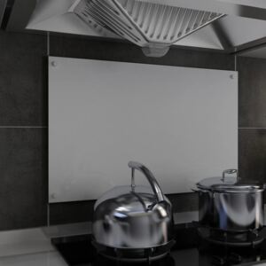 VidaXL Paraschizzi per Cucina Bianco 80x50 cm in Vetro Temperato