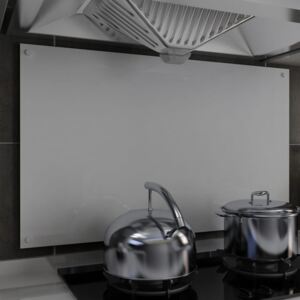 VidaXL Paraschizzi per Cucina Bianco 100x60 cm in Vetro Temperato