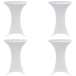 VidaXL Coperture Verticali per Tavolo 4 pz Ø70 cm Bianco Elastico