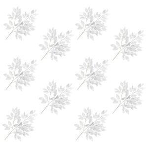 VidaXL Foglie Artificiali di Ficus 10 pz Argento 65 cm