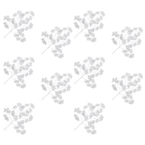 VidaXL Foglie Artificiali di Ginko 10 pz Bianche 65 cm