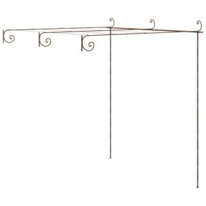 VidaXL Arco da Giardino per Rose Marrone Anticato 3x3x2,5 m in Ferro